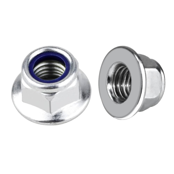 Nakrętka 6k kołnierzowa z zabezpieczeniem z wkładką poliamidową