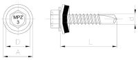 Wkręt samowiercący MPZ 3 (ocynk) - zdolność przewiercania 3 mm